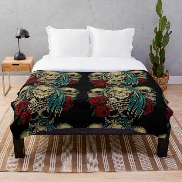 Artikelvorschau, Schädel-Blumen-Vintage-Design entworfen und verkauft von DesignsGideon.