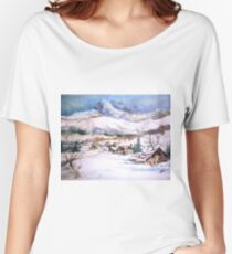 snow scene Women's Relaxed Fit T-Shirt