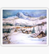 snow scene Sticker