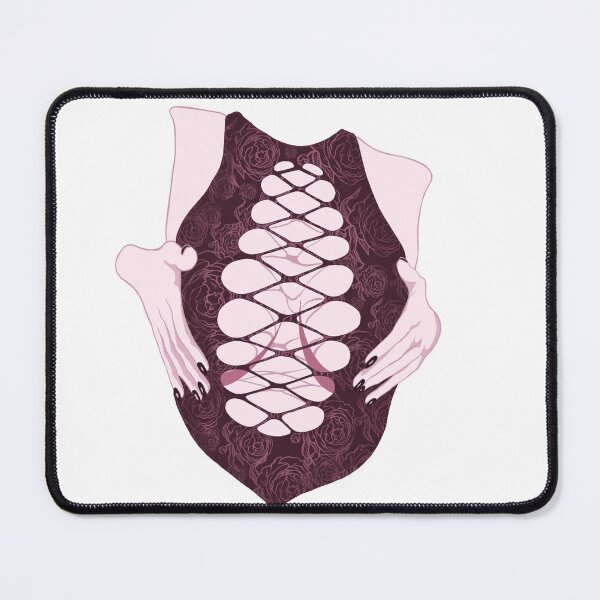 Item preview, Lace harness artwork - corset bust pink no.1 designed and sold by Balsamista-art.