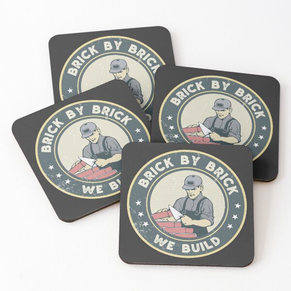 Item preview, Hard Hat sticker- Brick by Brick we Build - blue collar Mason designed and sold by fiskooriginal.