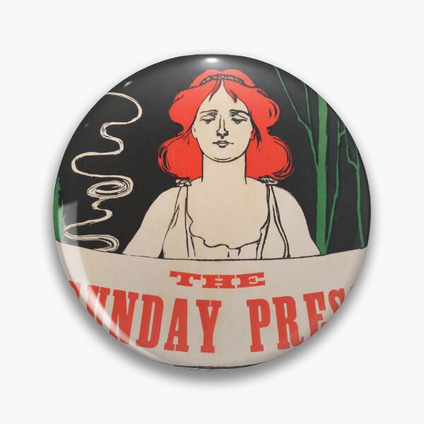 Item preview, THE SUNDAY PRESS 1895 American Magazine Cover Advertisement by George Reiter Brill  designed and sold by retroposters.
