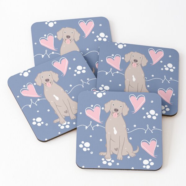 Item preview, LOVE Grey White Weimaraner designed and sold by Lulupainting.