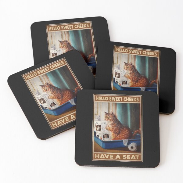 Item preview, Hello sweet cheeks have a seat cats lover designed and sold by reenea84.