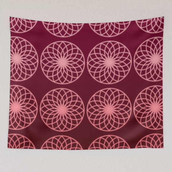 Item preview, Red mandalas pattern designed and sold by MinEkkoArt.