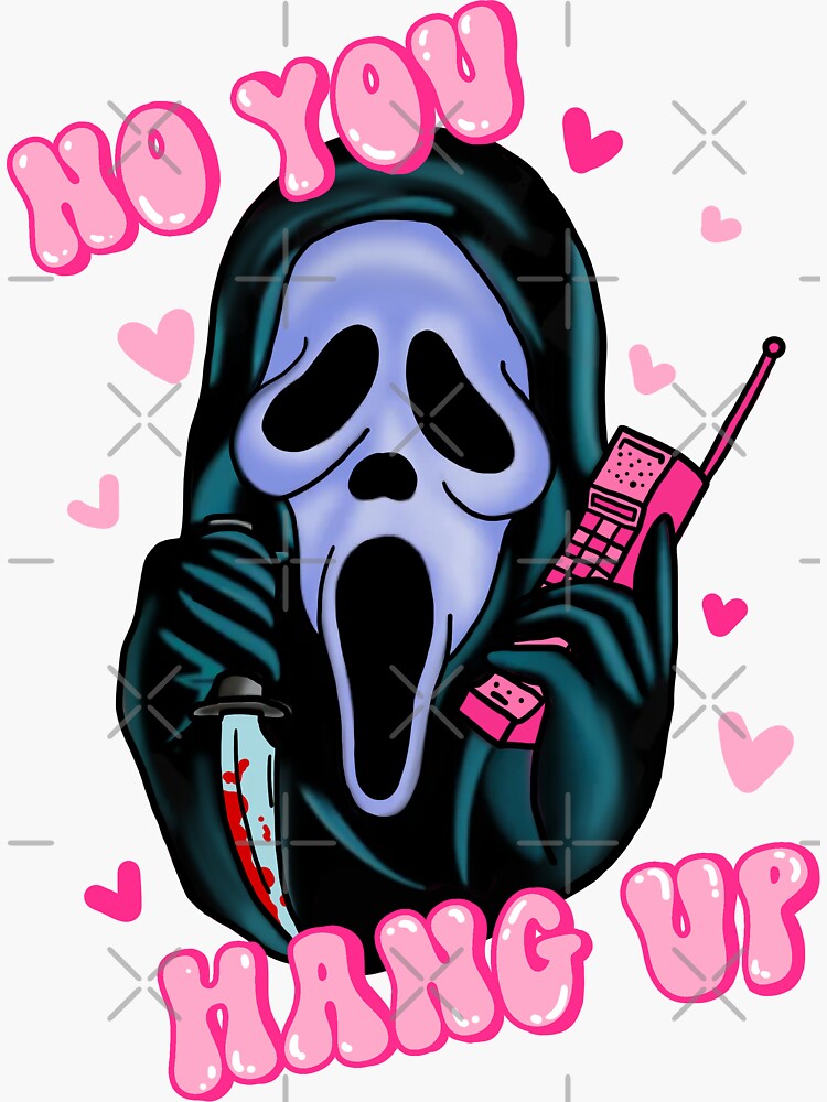 No you Hang Up Ghost face , Ghost face Calling Sticker for Sale by P.lee  Shop