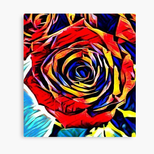 Rainbow Rose Canvas Prints | Redbubble