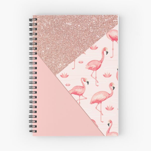 Item preview, modern pink glitter flamingo pattern designed and sold by Beeroclock.