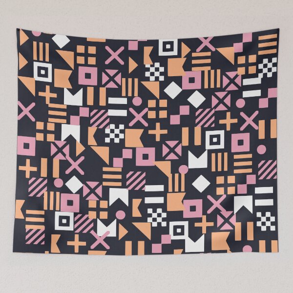 Item preview, Abstract Nautical Signal Flags in Pink, White and Orange designed and sold by kapotka.
