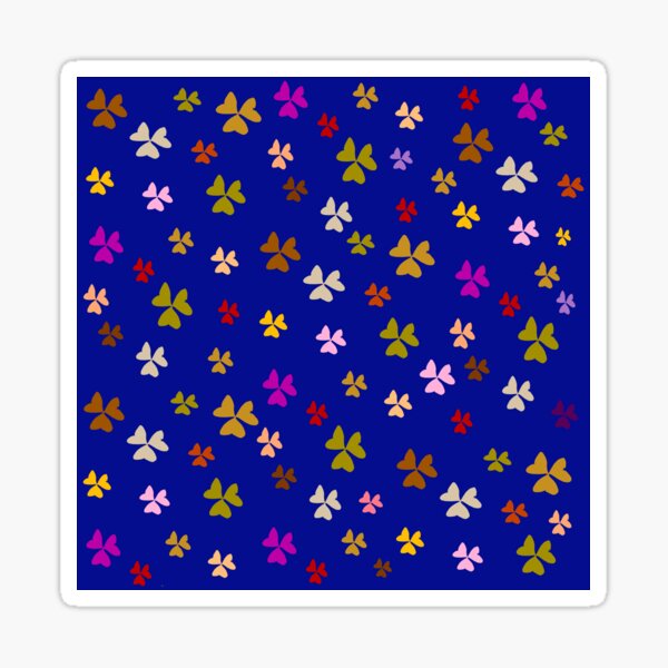 Vista previa del artículo con la obra «Color Clovers on Blue», diseñado y vendido por mavicfe.