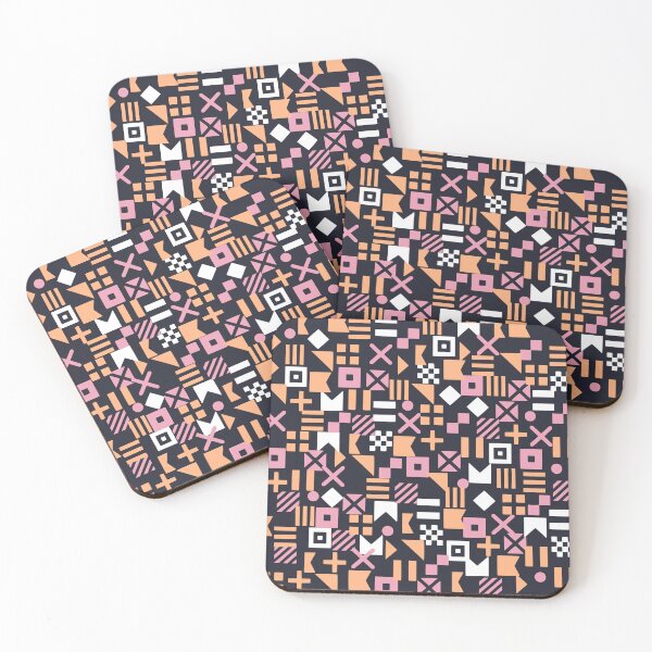 Item preview, Abstract Nautical Signal Flags in Pink, White and Orange designed and sold by kapotka.