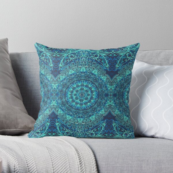 Mandala Sea Throw Pillow