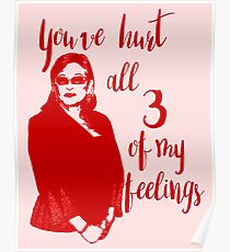 All 3 of my feelings (red) Poster