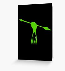 Green hero Greeting Card