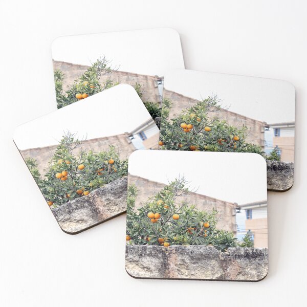 Item preview, Orange Tree Behind the Stonewall Mallorca Spain designed and sold by PhotosByVille.