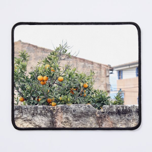 Item preview, Orange Tree Behind the Stonewall Mallorca Spain designed and sold by PhotosByVille.