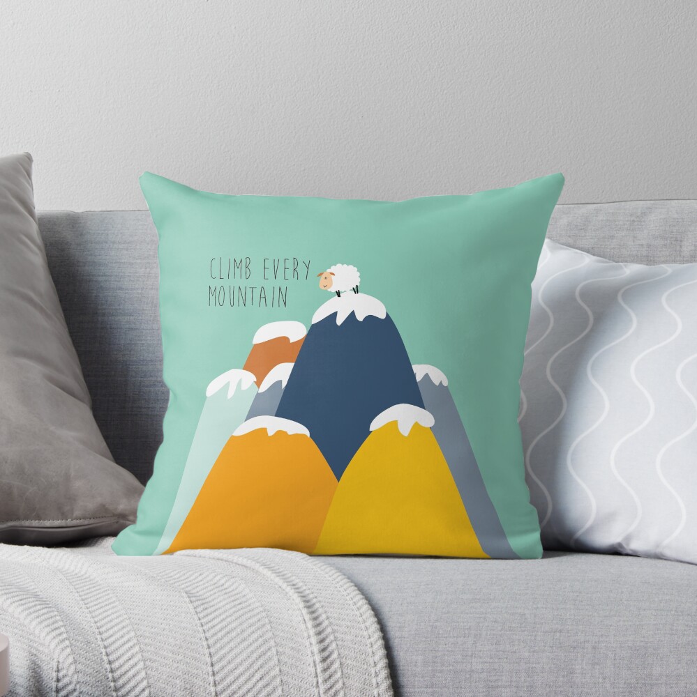 Sound of music sheep Throw Pillow