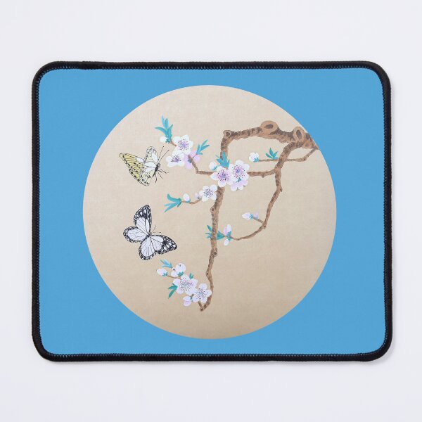 Item preview, Cherry Blossom Twig with Butterfly - round - no Cally designed and sold by Birgit Moldenhauer.