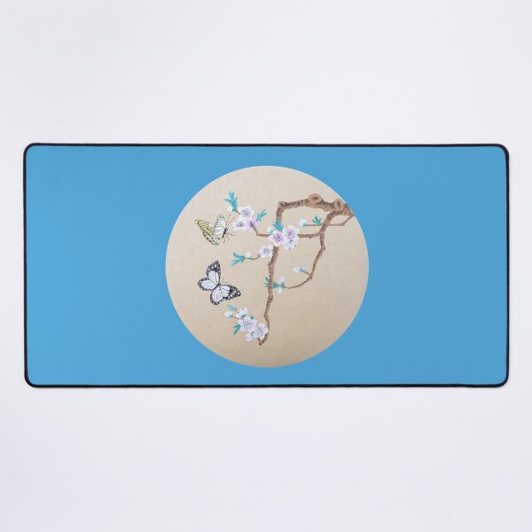 Item preview, Cherry Blossom Twig with Butterfly - round - no Cally designed and sold by Birgit Moldenhauer.