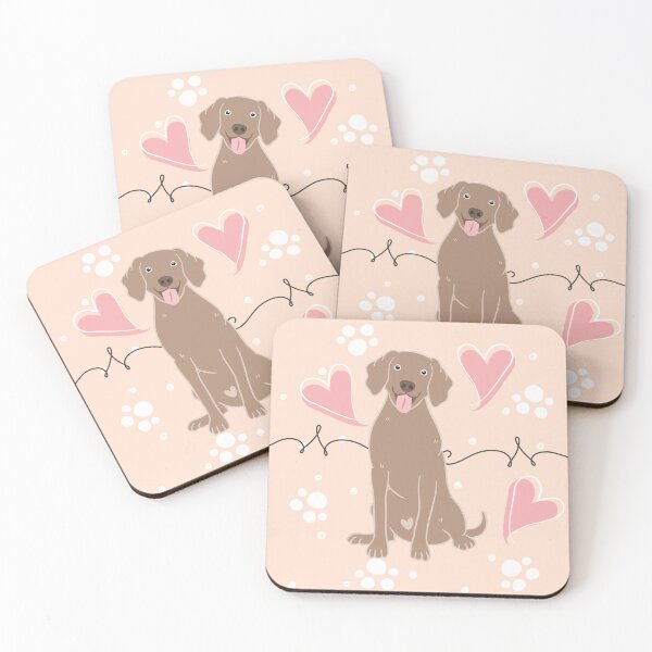 Item preview, LOVE Tan Grey Weimaraner designed and sold by Lulupainting.