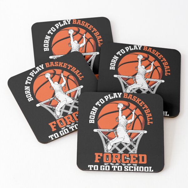 Item preview, Born To Play Basketball Forced To Goto School Basket Ball Player Classic Gift Premium Apparel Funny Holiday Xmas designed and sold by DesignByHeartUK.