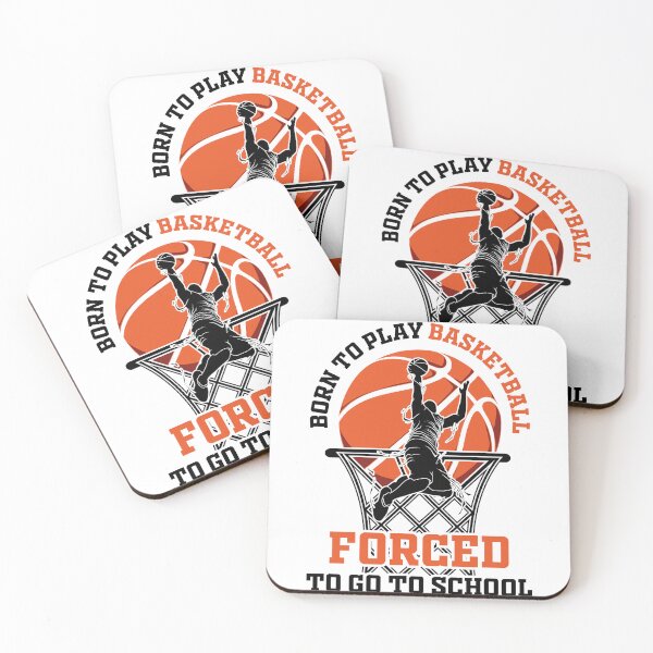 Item preview, Born To Play Basketball Forced To Goto School Basket Ball Player Classic Gift Premium Apparel Funny Holiday Xmas designed and sold by DesignByHeartUK.