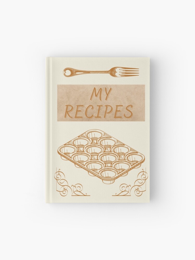 Recipe Book Blank Hardcover Journal for Sale by spaceopy