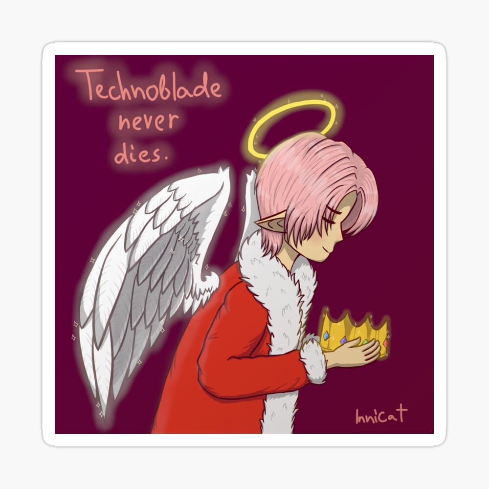 Technoblade never dies. Sticker for Sale by InniCat