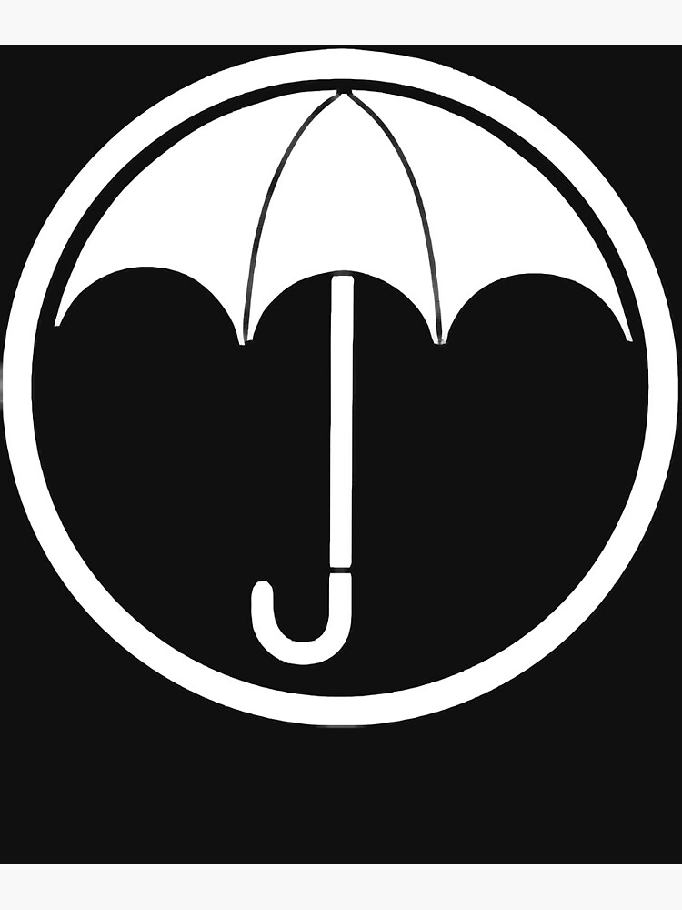 "Umbrella academy logo white" Poster for Sale by TrishaMorton Redbubble