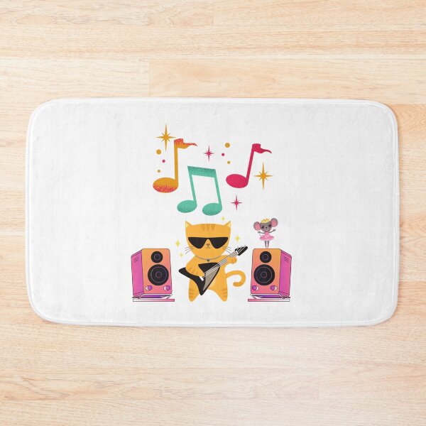 Item preview, Gato divertido que lleva gafas de sol tocando la guitarra Camiseta   designed and sold by SwazzDdraws.