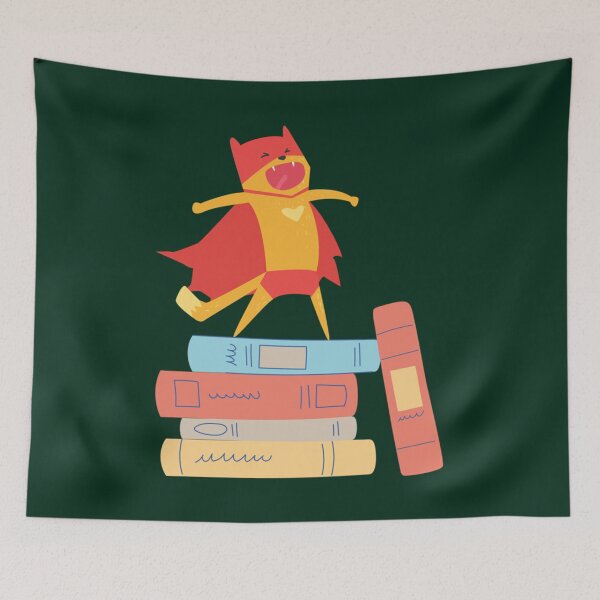 Item preview, Gato lector I Ratón de biblioteca I Libros I Libro, gato niños   designed and sold by SwazzDdraws.