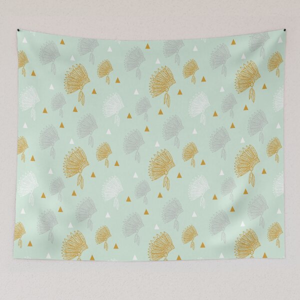 Item preview, headdress - mint gold designed and sold by Laura Wright.