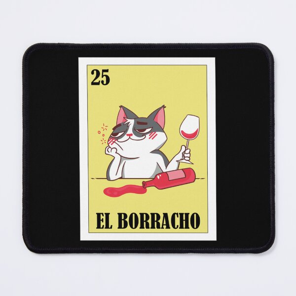 Item preview, Mexican Loteria - Regalo De el Funny Drunk Cat Lottery Design- Mexican Bingo El Gato   designed and sold by SwazzDdraws.