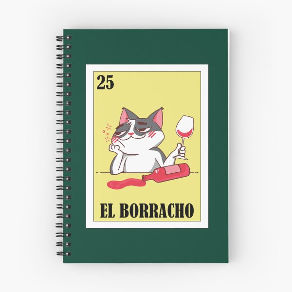 Item preview, Mexican Loteria - Regalo De el Funny Drunk Cat Lottery Design- Mexican Bingo El Gato   designed and sold by SwazzDdraws.