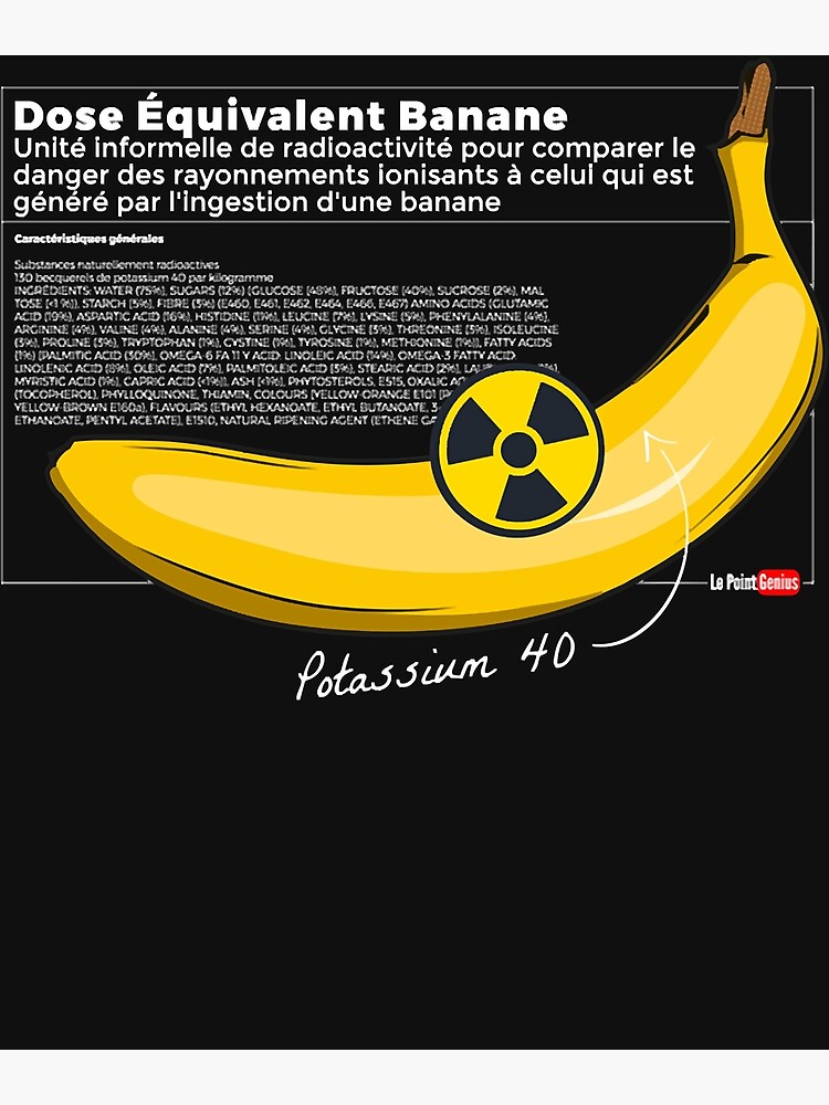 "White banana equivalent dose" Poster for Sale by TrishaMorton Redbubble