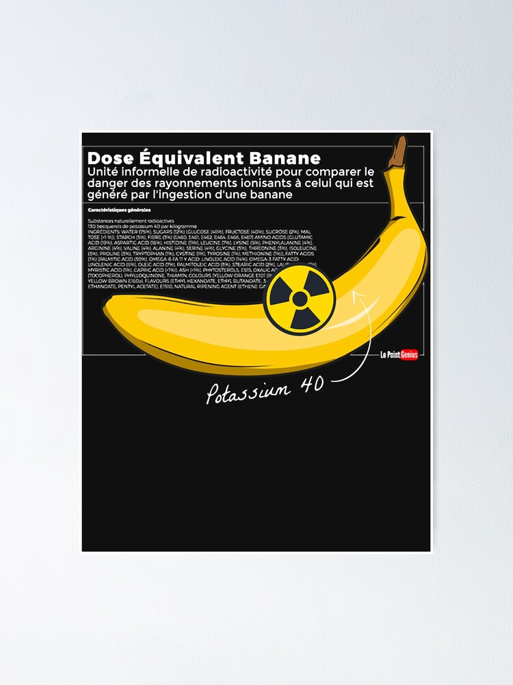 "White banana equivalent dose" Poster for Sale by TrishaMorton Redbubble