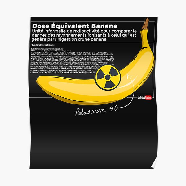 "White banana equivalent dose" Poster for Sale by TrishaMorton Redbubble