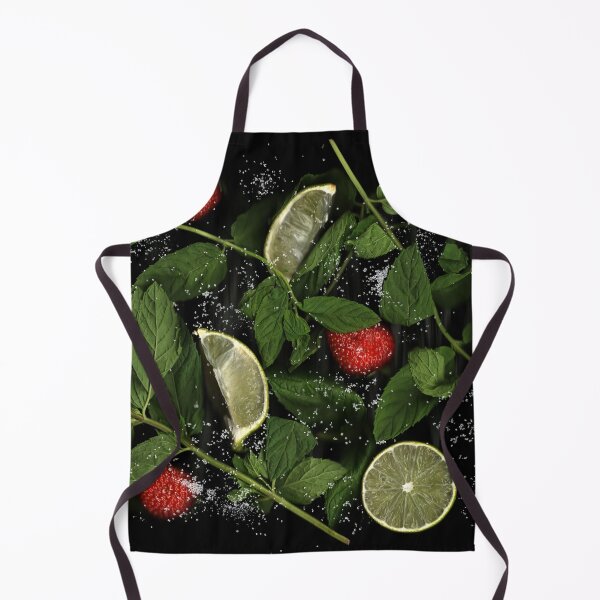 Item preview, Strawberry Mojito design. Lime, lemon, mint and strawberries designed and sold by ennablues.