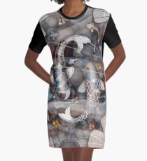 Koi Fish Pond Graphic T-Shirt Dress