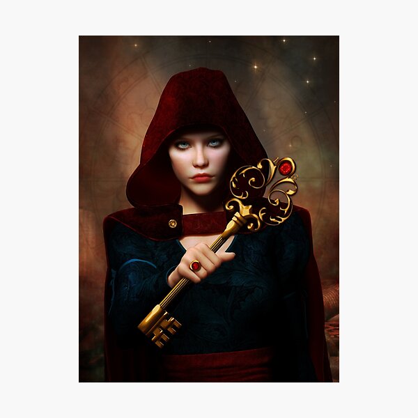Item preview, Beautiful woman holds the key of wisdom designed and sold by Britta Glodde.
