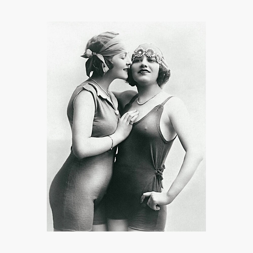 Vintage Image of Lesbian Couple - Bathing Suits