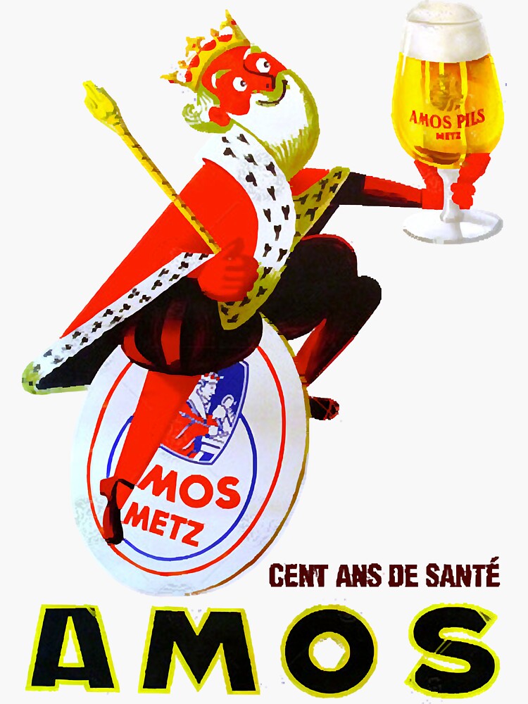 "Brasserie Amos Metz Brand Beer " Sticker for Sale by NancyDunc22809