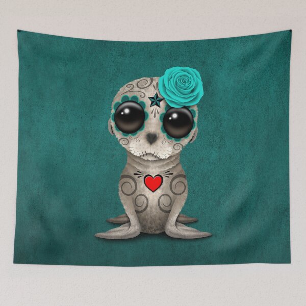 Item preview, Blue Day of the Dead Baby Sea Lion designed and sold by JeffBartels.