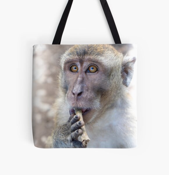 young monkey All Over Print Tote Bag