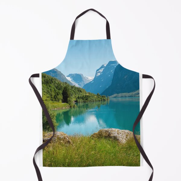 Item preview, Landscape of Lodalen valley with Lovatnet lake in summer, Norway designed and sold by Mikołaj Niemczewski.