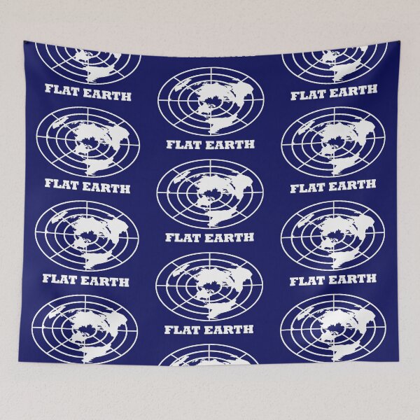 Item preview, Flat Earth (White/Navy) designed and sold by kirbeekatz.