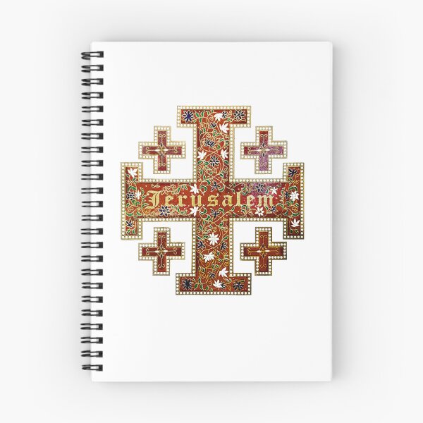 Item preview, JERUSALEM CROSS WITH THE HOLY FLOWER designed and sold by Hebrewshirts.