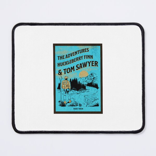 Item preview, The Adventures Of Huckleberry Finn And Tom Sawyer - Mark Twain Book Cover Art  designed and sold by Suyogsonar25.