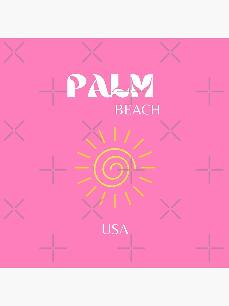 Palm Beach, Preppy, Pink Water Bottle