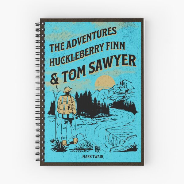 Item preview, The Adventures Of Huckleberry Finn And Tom Sawyer - Mark Twain Book Cover Art  designed and sold by Suyogsonar25.
